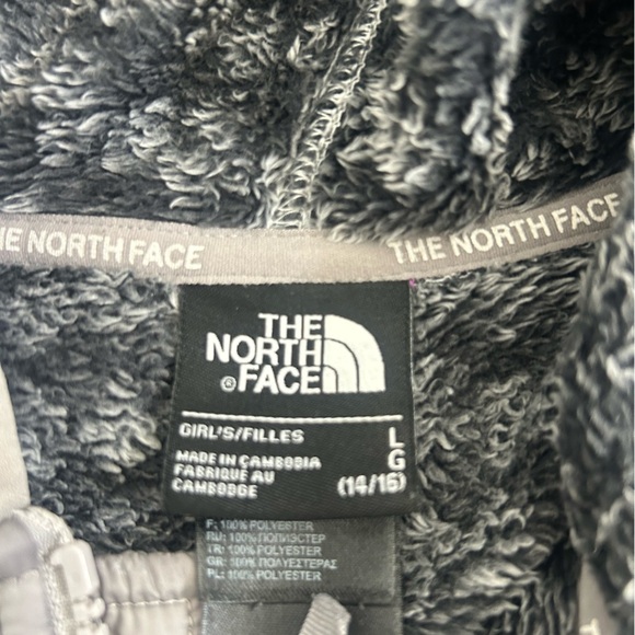 The North Face Girl’s Fleece Hoodie Diamond Print Size L - Picture 3 of 6